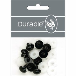 Durable Veiligheidsogen 18 mm, 10 stuks op kaart = 5 paar- kleur zwart