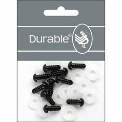 Durable Veiligheidsogen 8 mm, 10 stuks op kaart = 5 paar- kleur zwart