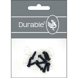 Durable Veiligheidsogen 6 mm, 10 stuks op kaart = 5 paar- kleur zwart