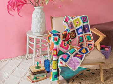 Garenpakket Bonte retro deken