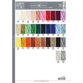 Kleurkaart Print Durable Velvet