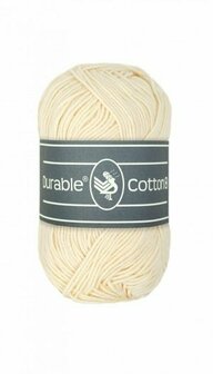 Durable Cotton 8 2172 Cream brei- en haakgaren 50 gram 150 meter