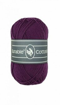 Durable Cotton 8 251 Aubergine brei- en haakgaren 50 gram 150 meter