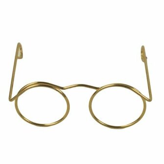 Durable Metalen brilletje 50mm kleur goudkleurig