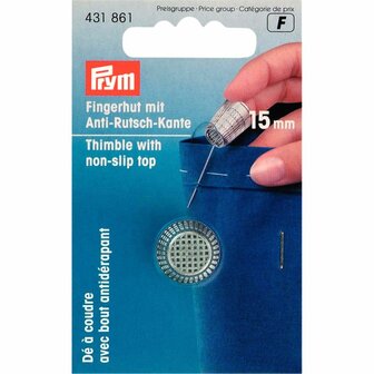 Prym Vingerhoed zinkdruk verchroomd 15,0 mm zilverkleurig -