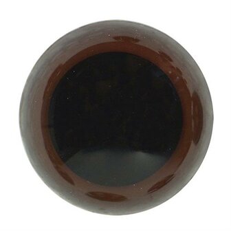 Durable Veiligheidsogen 20 mm, 10 stuks op kaart = 5 paar - Kleur Bruin
