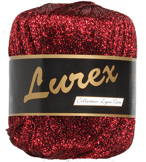 Lammy Yarns  13 Rood Lurex