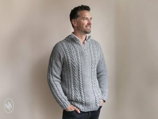 Garenpakket Stoere Visserstrui Lichtgrijs 