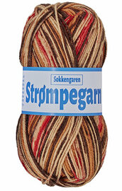 Strømpegarn 06 Oranje/Bruin 
