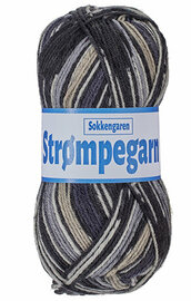 Strømpegarn 18 Zwart/Grijs
